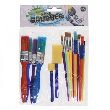 Colourful Paint Brushes &Amp Sponges Set