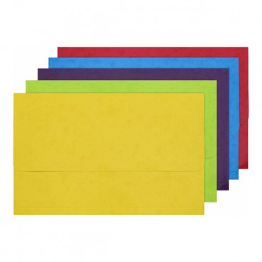 Pkt.5  Cardboard Document Wallets - assorted