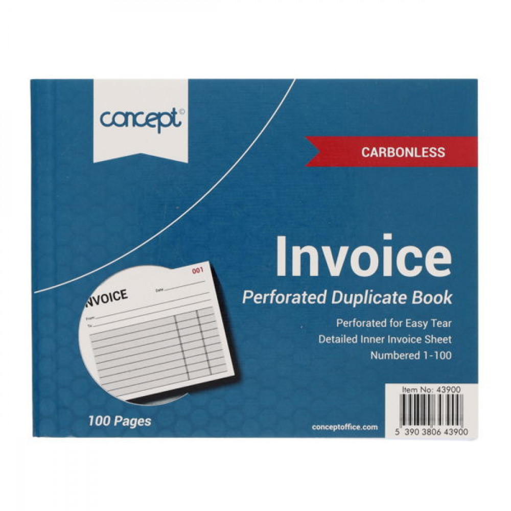 Carbonless Invoice Duplicate Book 100PG 4X5in