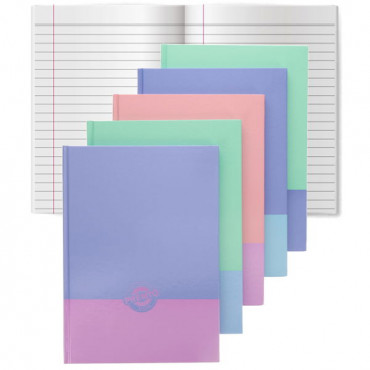 A4 160pg Lay Flat Hardcover Notebook PASTEL ASST.