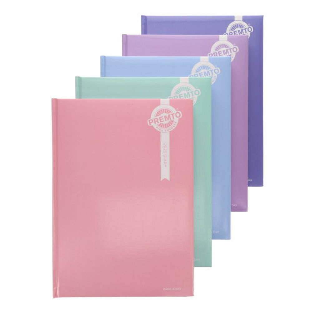 A4 2025 Page A Day Diary pastel assorted