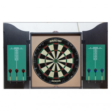 Arrow180 Bristle Dartboard Cabinet Set