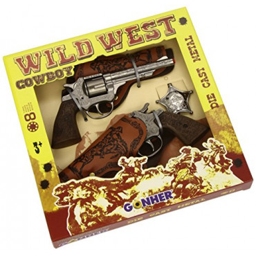 Gun Set Twin Wild West Gonher