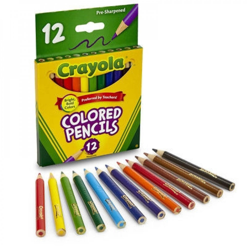 CRAYOLA HALF LENGHT COLOURING PENCILS