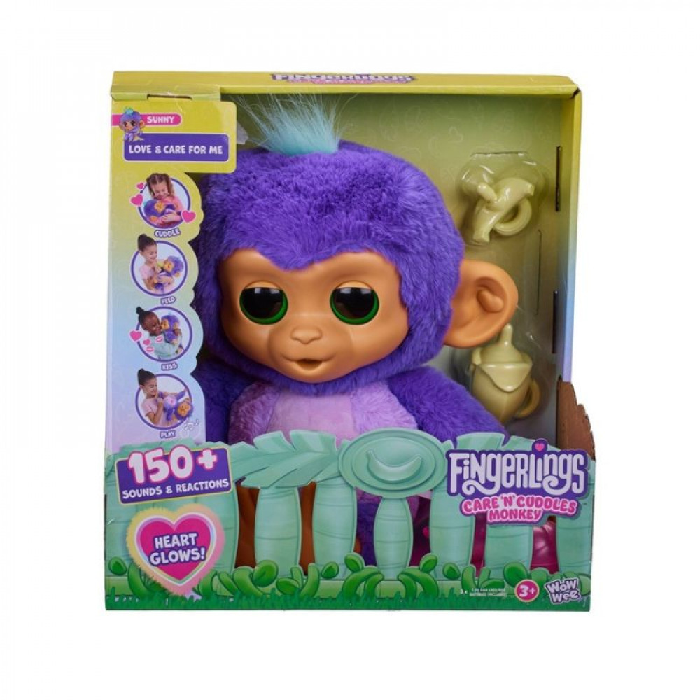 FINGERLINGS CARE N CUDDLE MONKEY