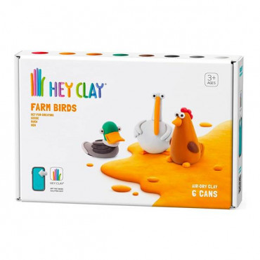 Hey Clay 6 Can Medium Farm Animals Set