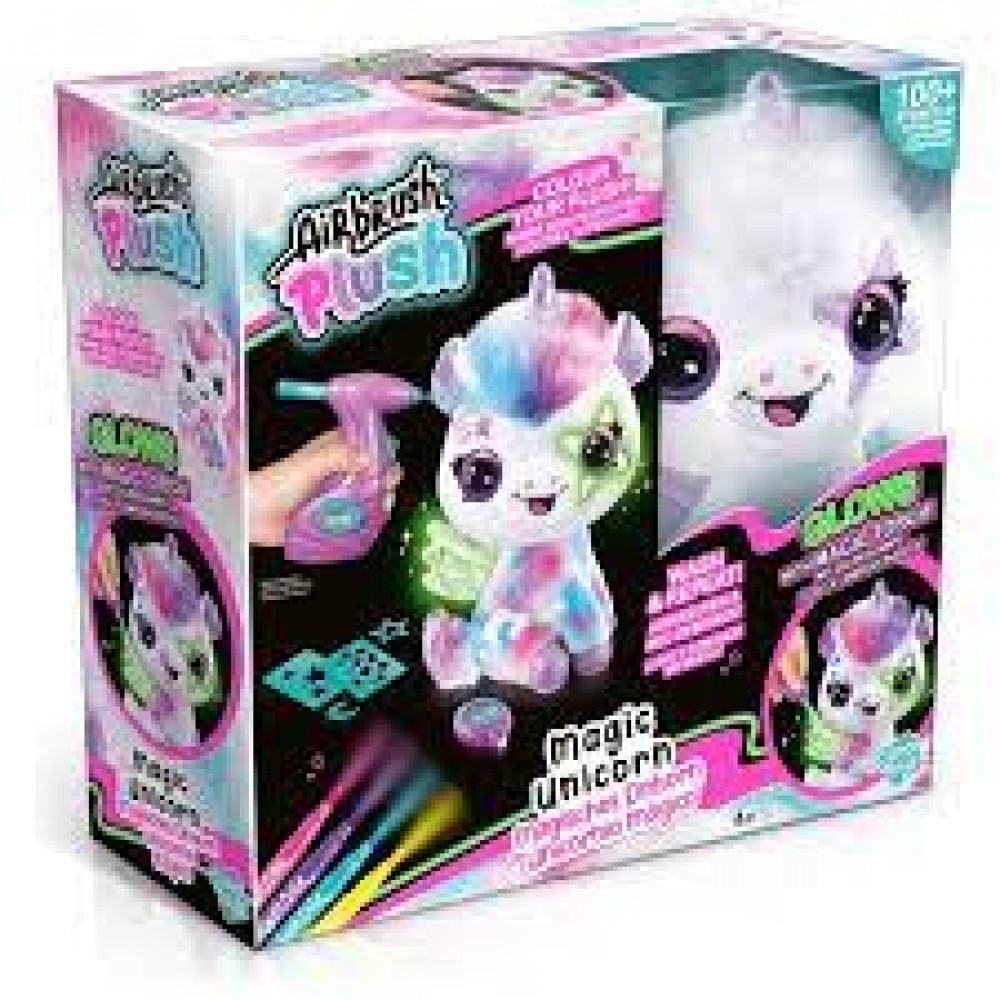 Airbrush Plush Unicorn Glow