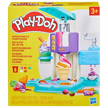 PLAY DOH RAINBOW SWIRL ICE CREAM PLAYSET