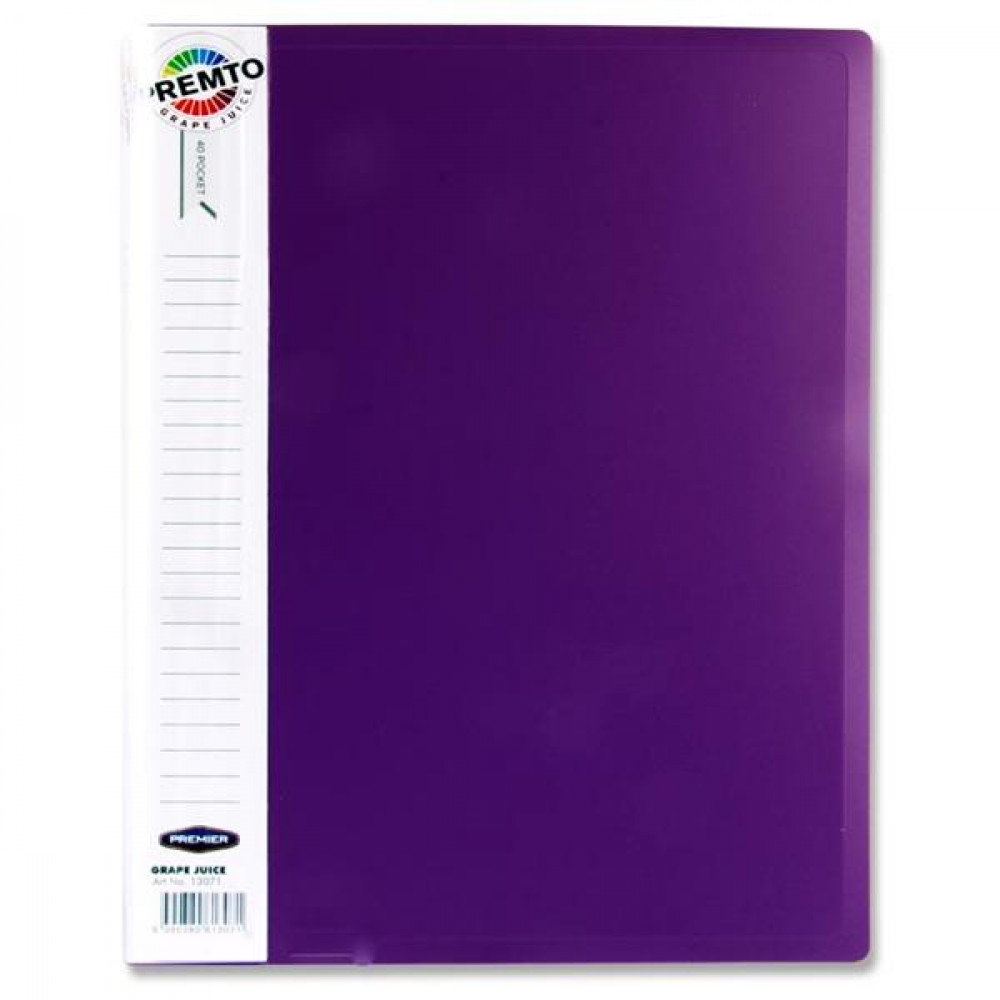 Premto A4 40 Pocket Display Book - Grape Juice