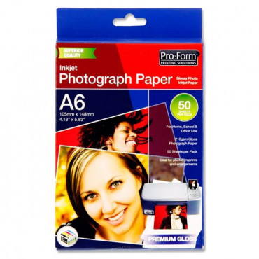 A6 Photo Inkjet Paper PKT 50