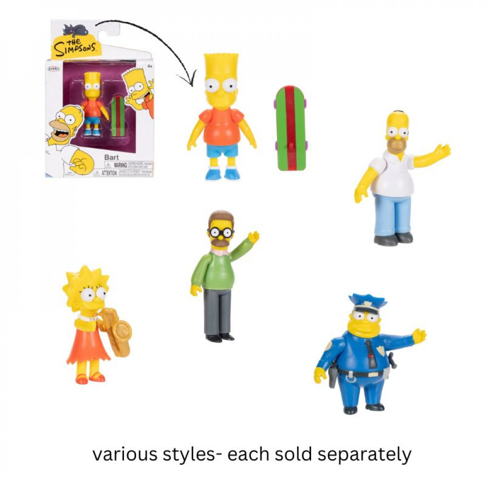 The Simpsons 2.5IN Scaled Figs Assorted