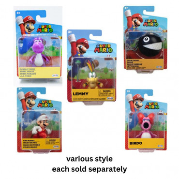 Super Mario Bros 2.5in articulated figure assortd