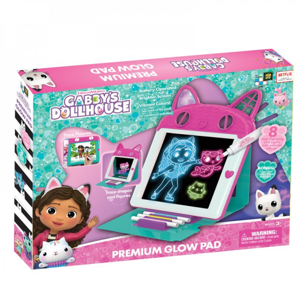 GABBY'S DOLLS HOUSE GLOWPAD 3IN1 STUDIO (NEW)