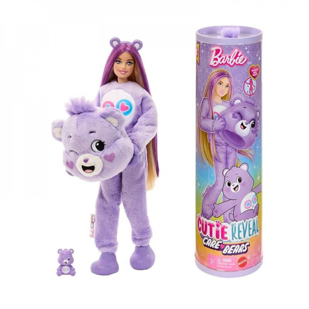 Barbie Cutie Reveal Care Bears purple