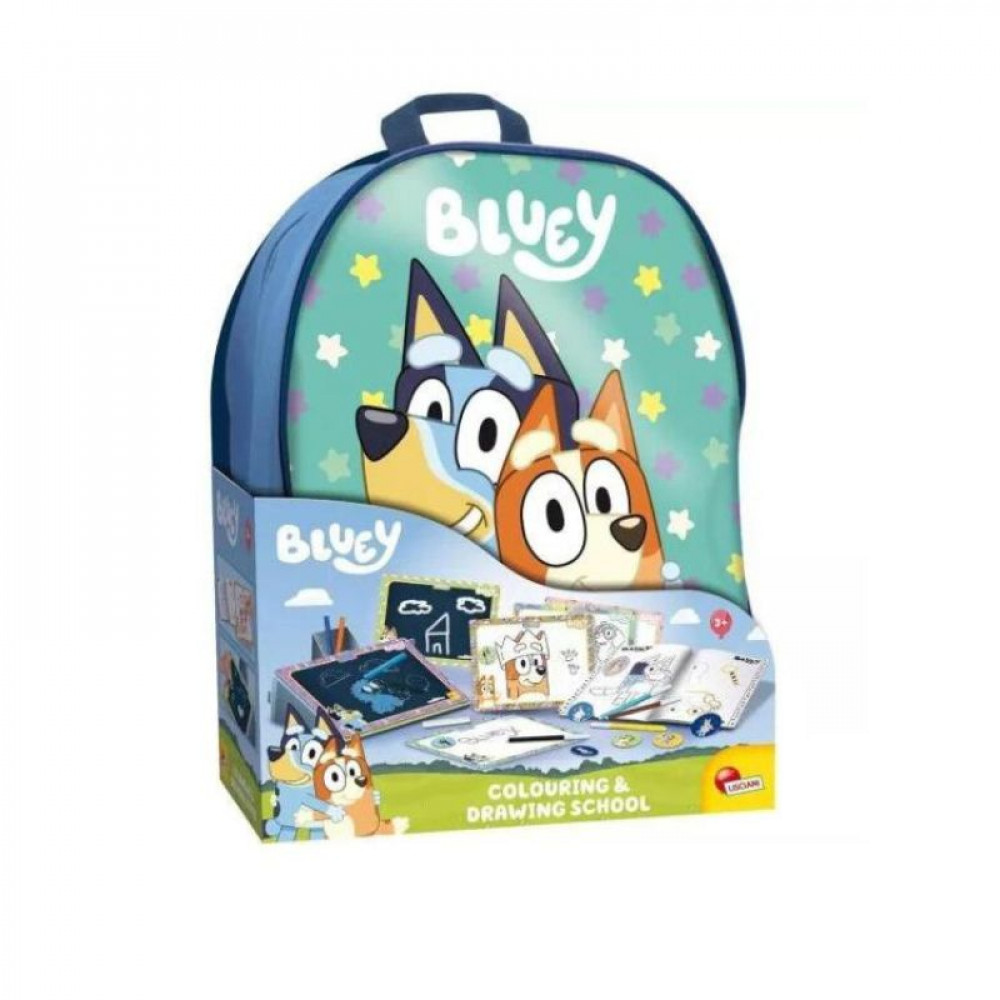 Bluey Colouring drawing backpack