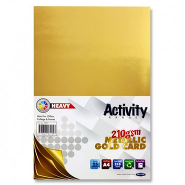 A4 GOLD METALLIC  25 SHEETS 210 GSM