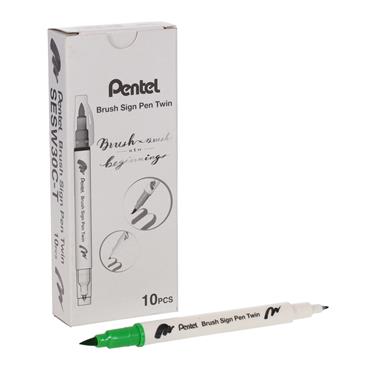 PENTEL BRUSH SIGN PEN TWIN TIP LIGHT