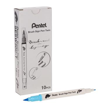 PENTEL BRUSH SIGN PEN TWIN TIP BABY