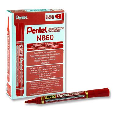 Permanent Marker Chisel Point - Red