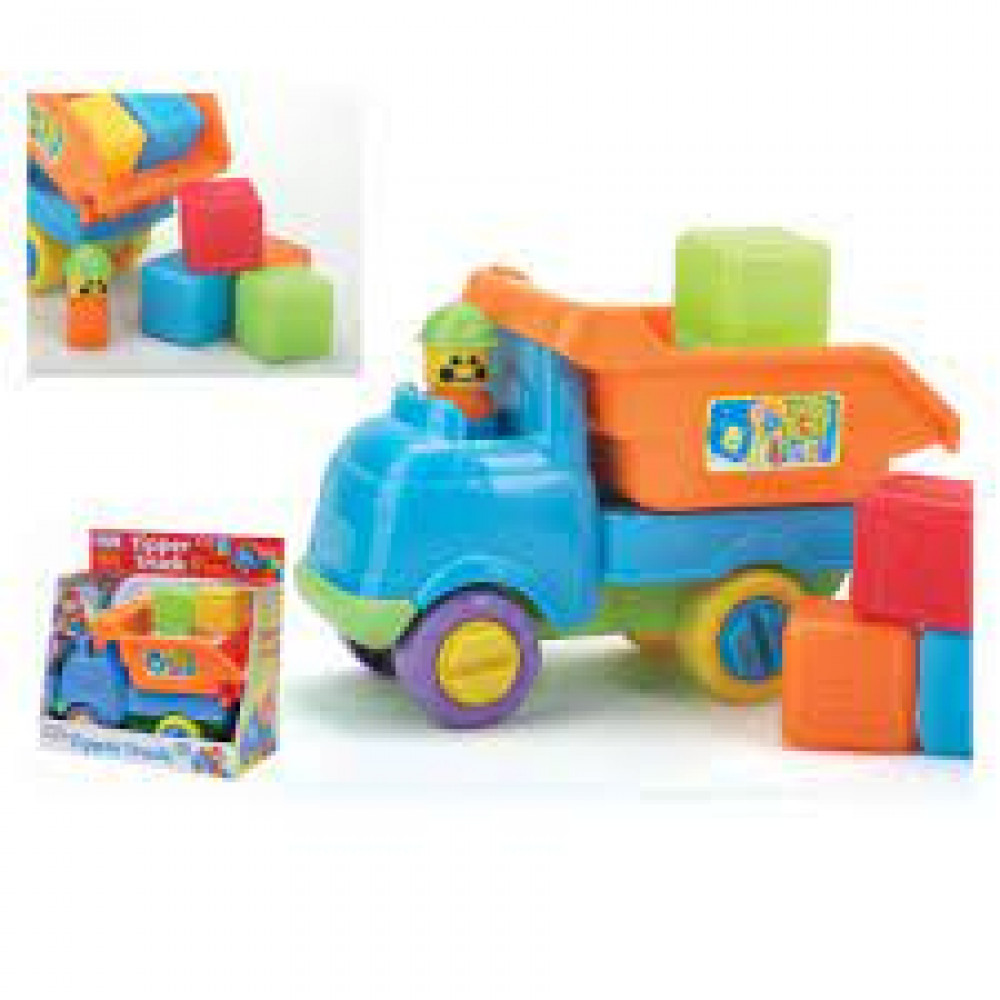 TIPPER TRUCK WITH BLOCKS