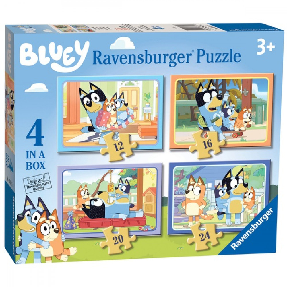 Bluey 4 Large Shape Puzzles