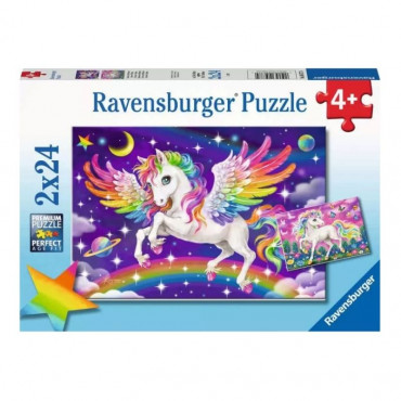 Unicorn and Pegasus 2x24 Pc Puzzle