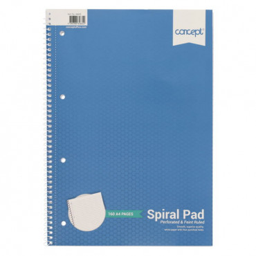 A4 160pg Spiral Notebook