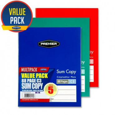 SUM COPY BOOKS 88PG PK 5