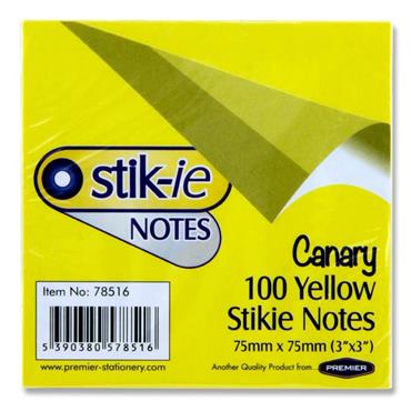 Stikie Notes 75X75 Yellow