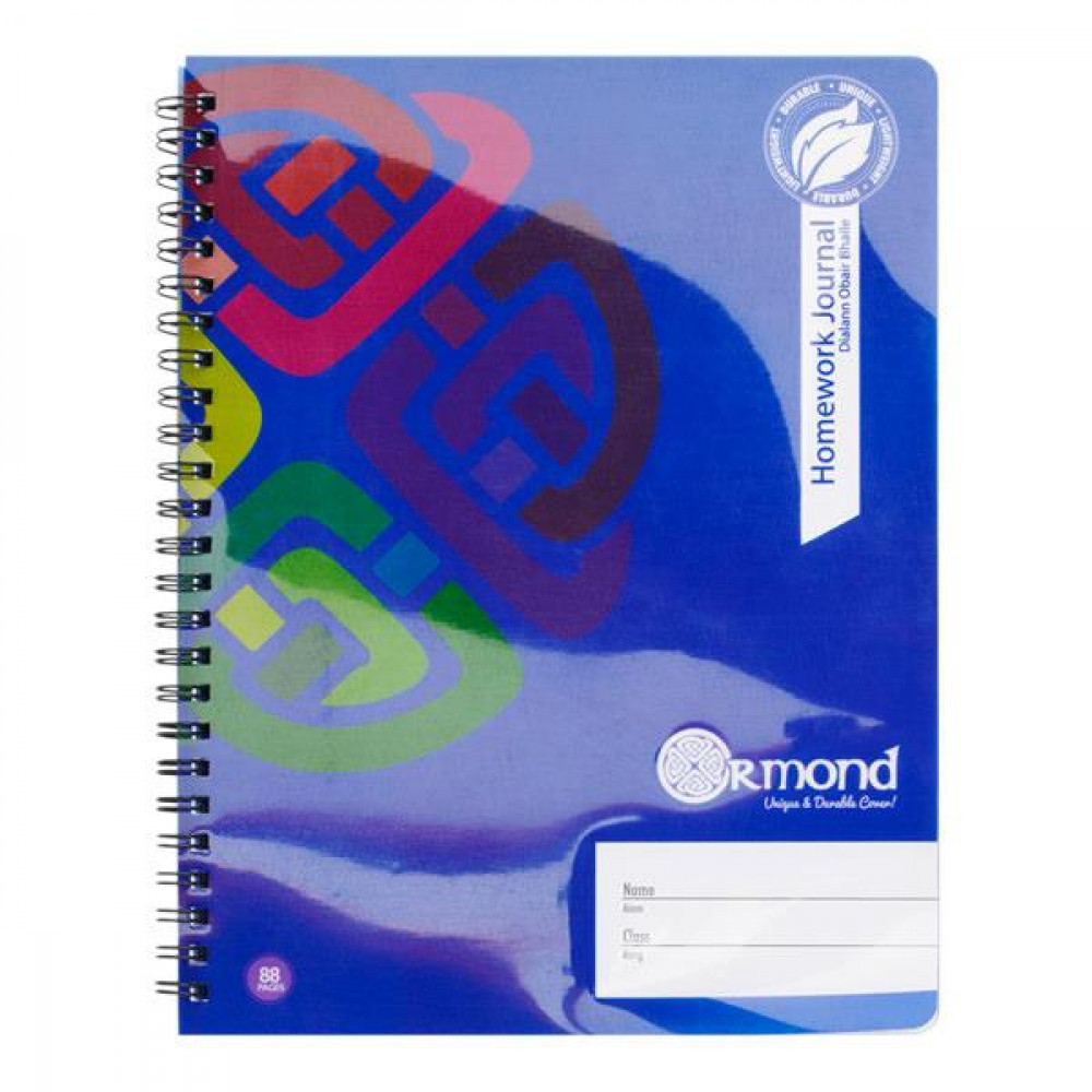 Ormond 88pg Durable Cover Wiro Homework Journal