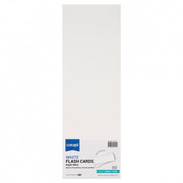 WHITE CARD 12X4 PK 50