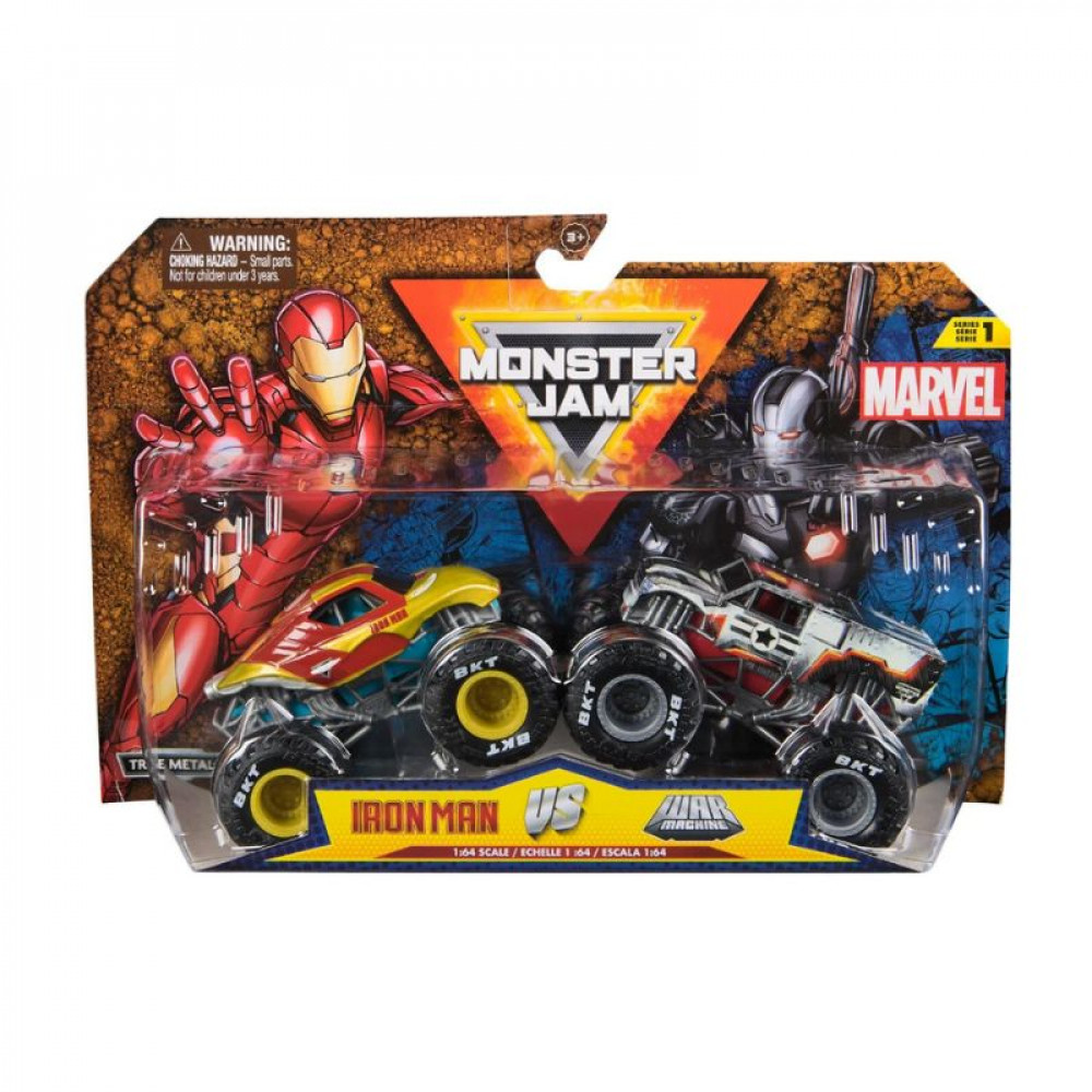 Monster Jam 1.64 Marvel Trucks 2 Pack - Assorted