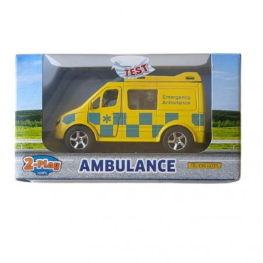 DIE CAST PULL BACK AMBULANCE W/ LIGHT & SOUND