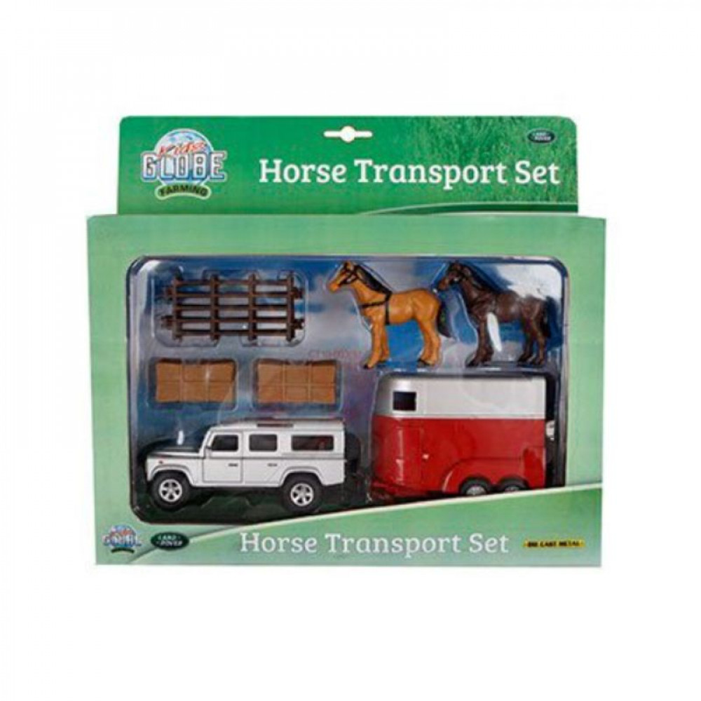 Kids Globe Land Rover Horse Transport Set