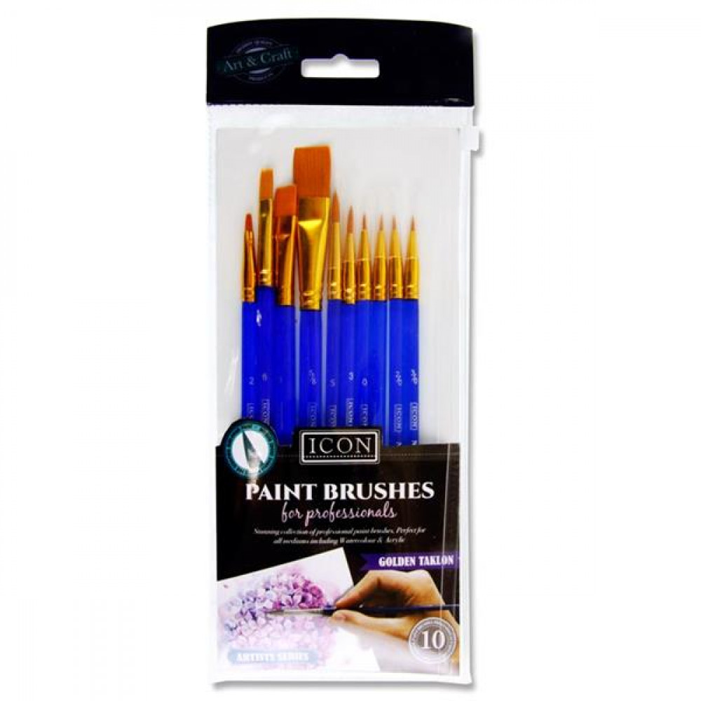 Beveled Edge Paint Brush Pk 10