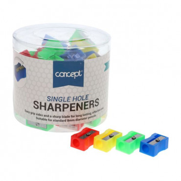 PLASTIC SHARPENER 1 PIECE ASSORTED