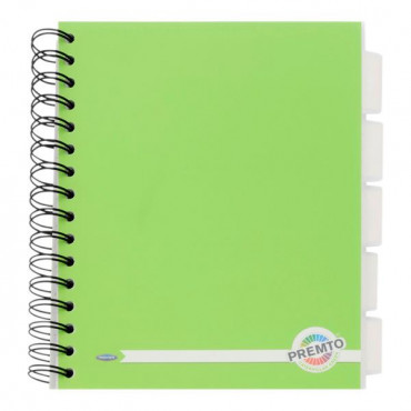 A5 250pg Pp 5 Subject Project Book -green