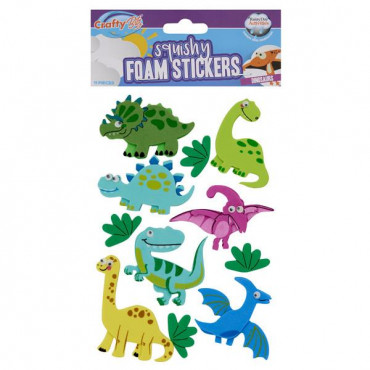 Crafty Bitz Pkt.11 Squishy Foam Stickers - Dinosas