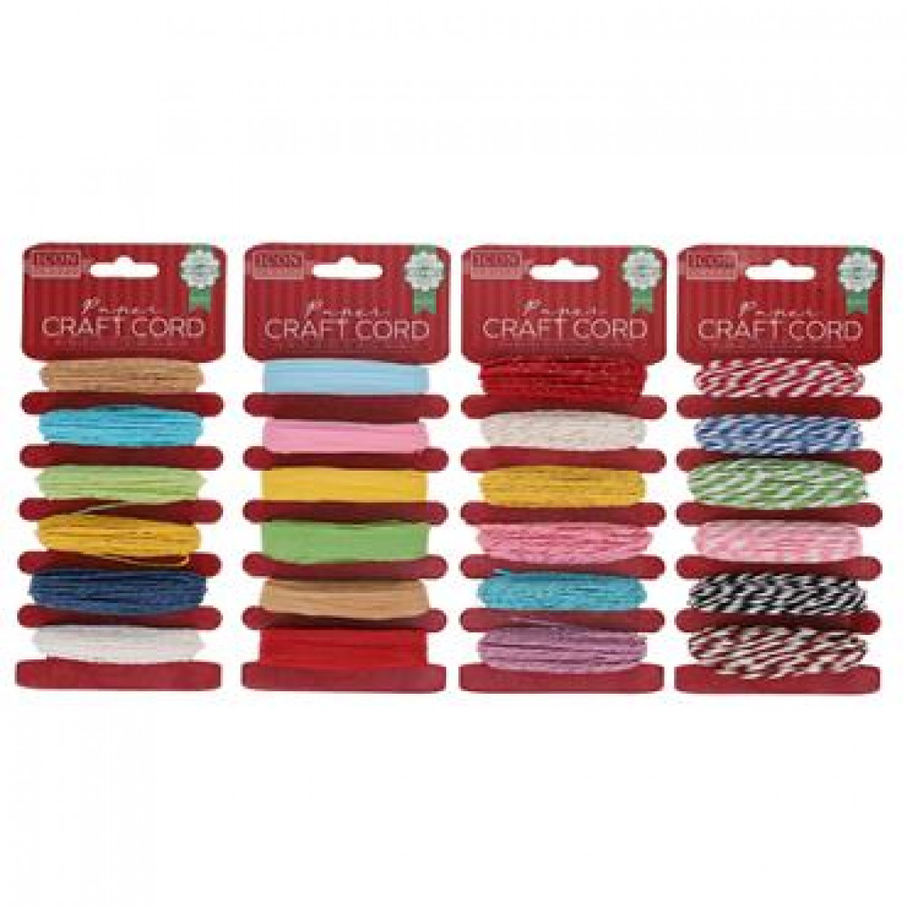 ICON CRAFT PK6 PAPER CRAFT CORD 5M ASST