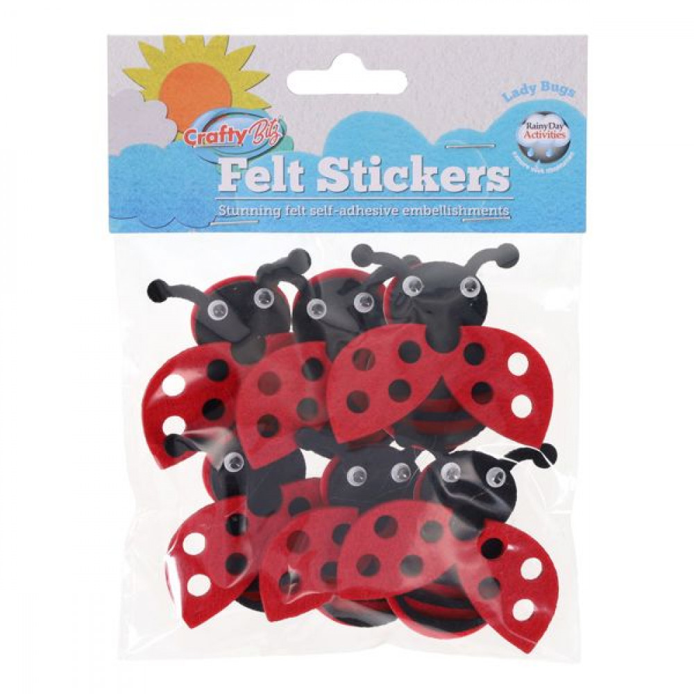 Felt Stickers - Lady Bugs