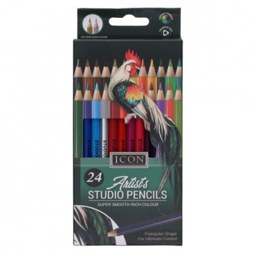 Pkt.24 Artists Studio Triangular Colouring Pencils