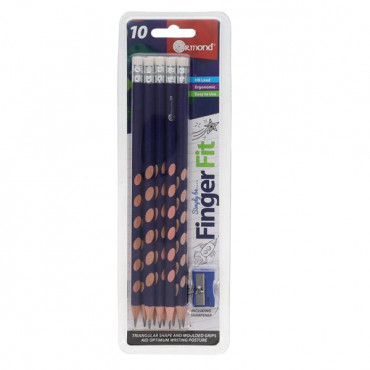 Ormond Card 10 Finger Fit Hb Triangular Pencils