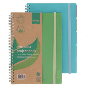 A5 Project Book 100 Sheets - ASSORTED