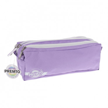 Pastel 3 Pocket Pencil Case - Heather Haze