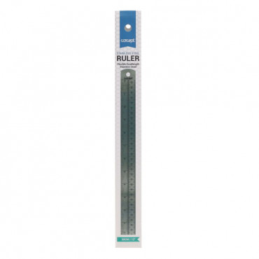 RULER DEADLENGTH STEEL 30CM